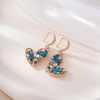 image:imageAustrian Crystal Heart Pendant Necklace Earrings Jewelry Sets for Women  Colorful Crystal14K rose gold plated brassCute heartshaped designgift box162 adjustable chainwomens jewelry setBlue Green CrystalsRose Goldtone