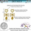 image:imageAustrian Crystal Heart Teardrop Bowknot Drop Dangle Stud Earrings for Women 14K White Gold Plated Hypoallergenic Jewelry Gifts for WomenYellow