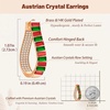 image:imageAustrian Crystal Hoop Earrings for Women Pave Oval Hoop Earrings for Women 14K Gold Plated Hypoallergenic Jewelry GiftChristmas Glow