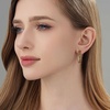 image:imageAustrian Crystal Hoop Earrings for Women Pave Oval Hoop Earrings for Women 14K Gold Plated Hypoallergenic Jewelry GiftChristmas Glow