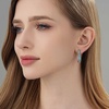 image:imageAustrian Crystal Hoop Earrings for Women Pave Oval Hoop Earrings for Women 14K Gold Plated Hypoallergenic Jewelry GiftLight blue