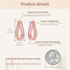 image:imageAustrian Crystal Hoop Earrings for Women Pave Oval Hoop Earrings for Women 14K Gold Plated Hypoallergenic Jewelry GiftPink