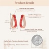 image:imageAustrian Crystal Hoop Earrings for Women Pave Oval Hoop Earrings for Women 14K Gold Plated Hypoallergenic Jewelry GiftRED