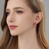 image:imageAustrian Crystal Hoop Earrings for Women Pave Oval Hoop Earrings for Women 14K Gold Plated Hypoallergenic Jewelry GiftRED