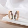 image:imageAustrian Crystal Hoop Earrings for Women Pave Oval Hoop Earrings for Women 14K Gold Plated Hypoallergenic Jewelry GiftVitrail Medium