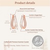 image:imageAustrian Crystal Hoop Earrings for Women Pave Oval Hoop Earrings for Women 14K Gold Plated Hypoallergenic Jewelry GiftWhite
