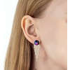 image:imageAustrian Crystal Long Tassel Dangling Drop Earrings for Women Round Leverback Earrings 14K Gold Plated Hypoallergenic Jewelry GiftRainbow