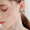 image:imageAustrian Crystal Multicolored Cilp On Earrings for Women  14K gold plated brasscolorful crystalnonpiercedsoft silicone padsgift boxBlue Green CrystalsRose Goldtone