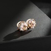 image:imageAustrian Crystal Multicolored Cilp On Earrings for Women  14K gold plated brasscolorful crystalnonpiercedsoft silicone padsgift boxGolden Main CrystalRose Goldtone
