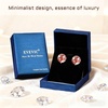 image:imageAustrian Crystal Multicolored Cilp On Earrings for Women  14K gold plated brasscolorful crystalnonpiercedsoft silicone padsgift boxPink Red CrystalsRose Goldtone