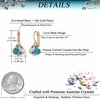 image:imageAustrian Crystal Multicolored Pear Dangle Drop Earrings for Women  14K gold plated brasscolorful crystalleverback claspgift boxPearshaped designBlue Green CrystalsRose Goldtone