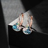 image:imageAustrian Crystal Multicolored Pear Dangle Drop Earrings for Women  14K gold plated brasscolorful crystalleverback claspgift boxPearshaped designBlue Green CrystalsRose Goldtone