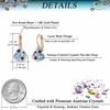 image:imageAustrian Crystal Multicolored Pear Dangle Drop Earrings for Women  14K gold plated brasscolorful crystalleverback claspgift boxPearshaped designBlue Main CrystalRose Goldtone