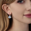 image:imageAustrian Crystal Multicolored Pear Dangle Drop Earrings for Women  14K gold plated brasscolorful crystalleverback claspgift boxPearshaped designBlue Main CrystalRose Goldtone