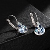 image:imageAustrian Crystal Multicolored Pear Dangle Drop Earrings for Women  14K gold plated brasscolorful crystalleverback claspgift boxPearshaped designBlue Main Crystal Silvertone