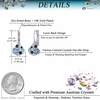 image:imageAustrian Crystal Multicolored Pear Dangle Drop Earrings for Women  14K gold plated brasscolorful crystalleverback claspgift boxPearshaped designBlue Main Crystal Silvertone