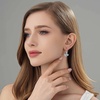 image:imageAustrian Crystal Multicolored Pear Dangle Drop Earrings for Women  14K gold plated brasscolorful crystalleverback claspgift boxPearshaped designBlue Main Crystal Silvertone