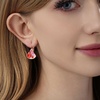 image:imageAustrian Crystal Multicolored Pear Dangle Drop Earrings for Women  14K gold plated brasscolorful crystalleverback claspgift boxPearshaped designRed Main CrystalRose Goldtone