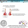 image:imageAustrian Crystal Multicolored Pear Dangle Drop Earrings for Women  14K gold plated brasscolorful crystalleverback claspgift boxPearshaped designRed Main CrystalRose Goldtone