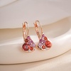 image:imageAustrian Crystal Multicolored Pear Dangle Drop Earrings for Women  14K gold plated brasscolorful crystalleverback claspgift boxPearshaped designRed Main CrystalRose Goldtone
