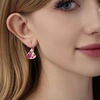 image:imageAustrian Crystal Multicolored Pear Dangle Drop Earrings for Women  14K gold plated brasscolorful crystalleverback claspgift boxPearshaped designRose Main CrystalRose Goldtone