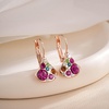 image:imageAustrian Crystal Multicolored Pear Dangle Drop Earrings for Women  14K gold plated brasscolorful crystalleverback claspgift boxPearshaped designRose Main CrystalRose Goldtone