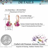 image:imageAustrian Crystal Multicolored Pear Dangle Drop Earrings for Women  14K gold plated brasscolorful crystalleverback claspgift boxPearshaped designRose Main CrystalRose Goldtone