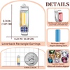 image:imageAustrian Crystal Rectangle Drop Leverback Earrings for Women  14K gold plated brassRectangle crystalsecure leverbackgift boxAurora Borealis