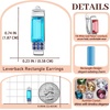 image:imageAustrian Crystal Rectangle Drop Leverback Earrings for Women  14K gold plated brassRectangle crystalsecure leverbackgift boxLight Blue
