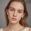 image:imageAustrian Crystal Rectangle Drop Leverback Earrings for Women  14K gold plated brassRectangle crystalsecure leverbackgift boxVitrail MediumGoldtone