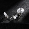 image:imageAustrian Crystal Round Cilp On Stud Earrings for Women  14K gold plated brassround crystalnonpierced cliponsoft silicone padsgift boxWhite ClearSilvertone