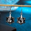 image:imageAustrian Crystal Snowflake Drop Dangle Earrings for Women 925 Sterling Silver Hook Hypoallergenic Jewelry Christmas GiftBlack