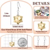 image:imageAustrian Crystal Snowflake Drop Dangle Earrings for Women 925 Sterling Silver Hook Hypoallergenic Jewelry Christmas GiftLight Topaz