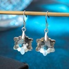 image:imageAustrian Crystal Snowflake Drop Dangle Earrings for Women 925 Sterling Silver Hook Hypoallergenic Jewelry Christmas GiftLight Topaz