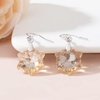 image:imageAustrian Crystal Snowflake Drop Dangle Earrings for Women 925 Sterling Silver Hook Hypoallergenic Jewelry Christmas GiftLight Topaz