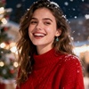 image:imageAustrian Crystal Snowflake Drop Dangle Earrings for Women 925 Sterling Silver Hook Hypoallergenic Jewelry Christmas GiftVitrail Medium