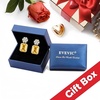 image:imageAustrian Crystal Square Dangle Drop Stud Earrings for Women  square austrian crystalbutterfly claspcute flower design14K gold plated brassgift boxYellow