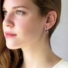 image:imageAustrian Crystal Teardrop Dangle Earrings for Women 14K Gold Plated Hypoallergenic Drop Stud EarringsVitrail Medium