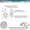 image:imageAustrian Crystals Paperclip Drop Earrings for Women 14K Gold Plated Double Huggie Dangle Earrings Hypoallergenic Sparkly JewelryStar DropSilvertone