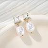 image:imageBaroque Pearl Drop Dangle Earrings for Women Cubic Crystal 14K Gold Plated Hypoallergenic Statement Jewelry GiftGold