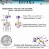 image:imageCube Austrian Crystal Heart Drop Dangle Earrings for Women Sterling Silver Stud Earrings HypoallergenicAurora Borealis