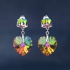 image:imageCube Austrian Crystal Heart Drop Dangle Earrings for Women Sterling Silver Stud Earrings HypoallergenicRainbow