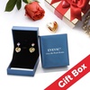 image:imageCube Austrian Crystal Heart Drop Dangle Earrings for Women Sterling Silver Stud Earrings HypoallergenicRainbow