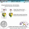 image:imageCube Austrian Crystal Heart Drop Dangle Earrings for Women Sterling Silver Stud Earrings HypoallergenicRainbow