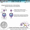 image:imageCube Austrian Crystal Heart Drop Dangle Earrings for Women Sterling Silver Stud Earrings HypoallergenicVitrail Light