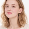 image:imageCushion Cut Austrian Crystal Bow Dangle Drop Earrings for Women  14K gold plated brasscushion cut crystalcute bow designhook earringsgift boxLight Topaz