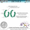 image:imageDazzling Multicolor Austrian Crystal 14K Gold Plated Hoop Earrings for Women Fashion Hypoallergenic Jewelry GiftGreen Crystal  Silvertone