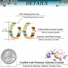 image:imageDazzling Multicolor Austrian Crystal 14K Gold Plated Hoop Earrings for Women Fashion Hypoallergenic Jewelry GiftMulticolored Goldtone