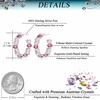 image:imageDazzling Multicolor Austrian Crystal 14K Gold Plated Hoop Earrings for Women Fashion Hypoallergenic Jewelry GiftPink Main CrystalSilvertone