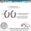 image:imageDazzling Multicolor Austrian Crystal 14K Gold Plated Hoop Earrings for Women Fashion Hypoallergenic Jewelry GiftPurple Crystal  Silvertone